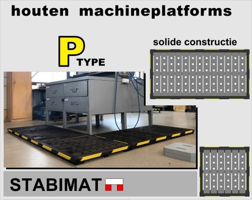 Houten platforms. Werkplatforms voor werktuigmachines
